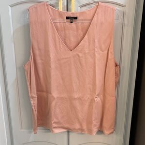 Quince Women's V-Neck Sleeveless Top - Peach Blush
